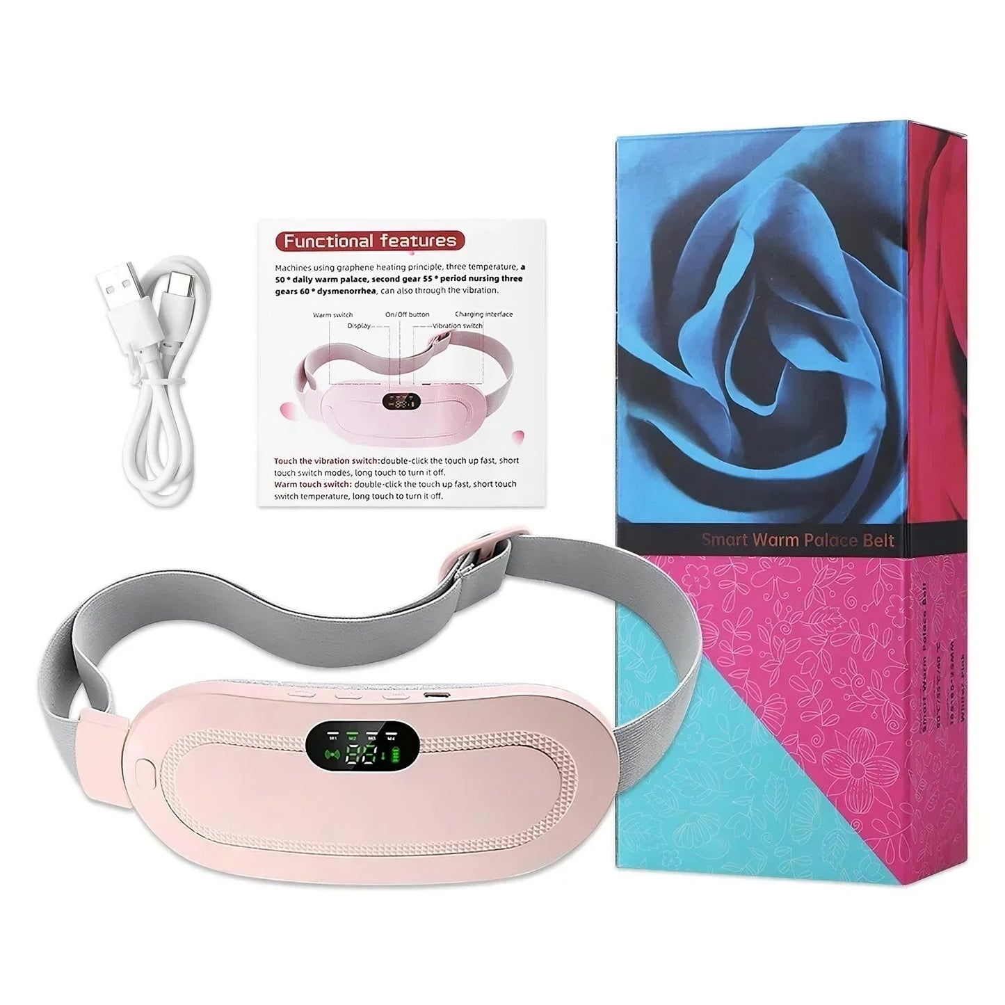 Electric warm belt for period pain relief