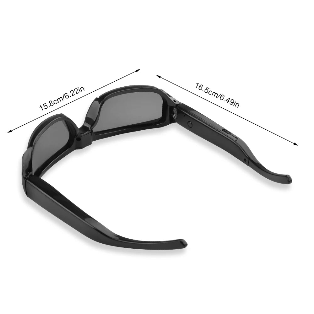 POV recording sunglasses with USB-C charging