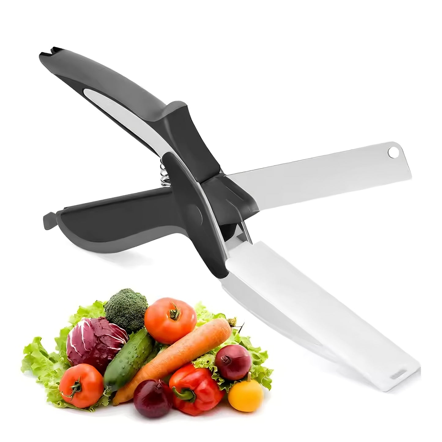 Kitchen Scissors with Cutting Board – 2-in-1 Chopping Tool for Fast Food Prep