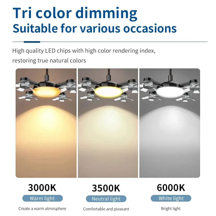 2-in-1 ceiling fan light for bedroom and living room