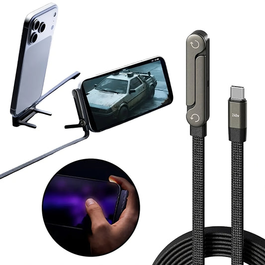 2-in-1 charging cable stand for phone
