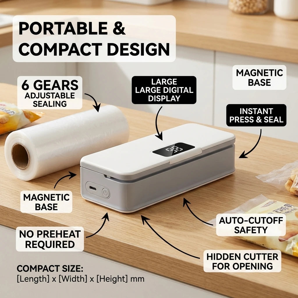 2-in-1 heat sealer and bag cutter