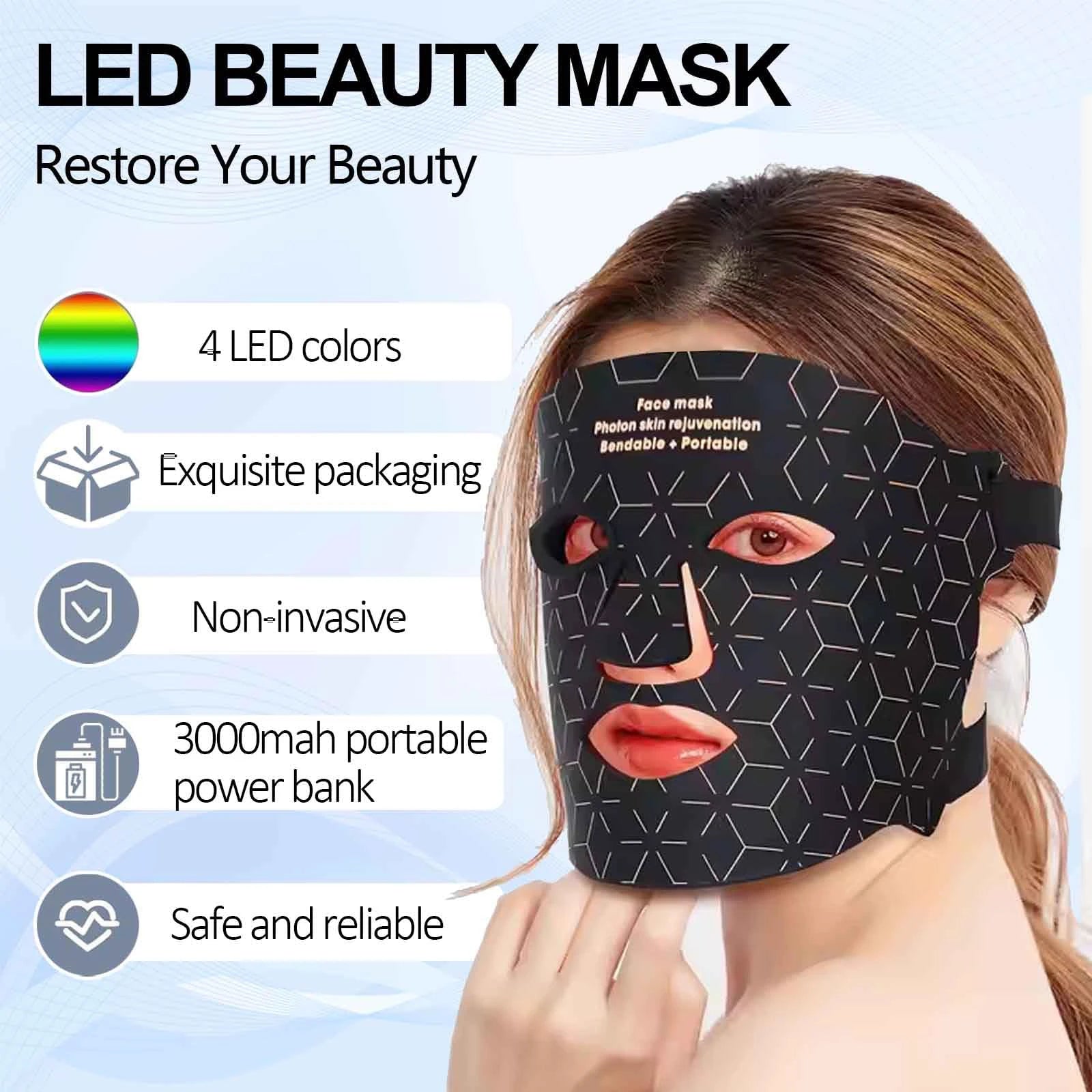 220 LED face mask for collagen and elasticity
