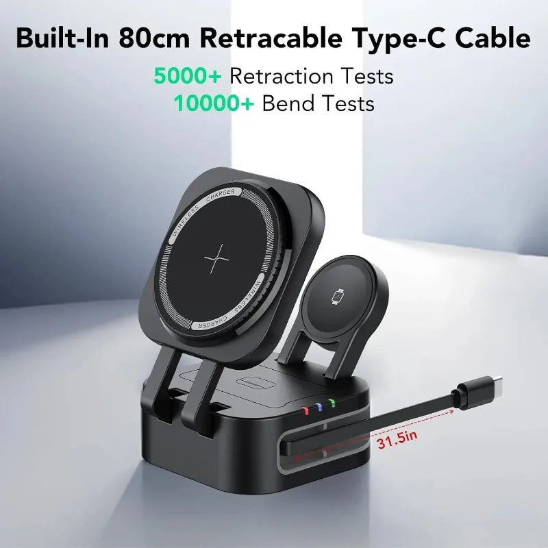 3-in-1 charger for iPhone Apple Watch, and AirPods