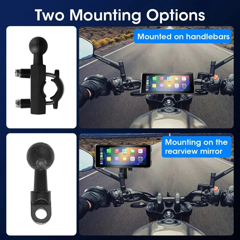 7-inch motorcycle CarPlay and Android Auto screen
