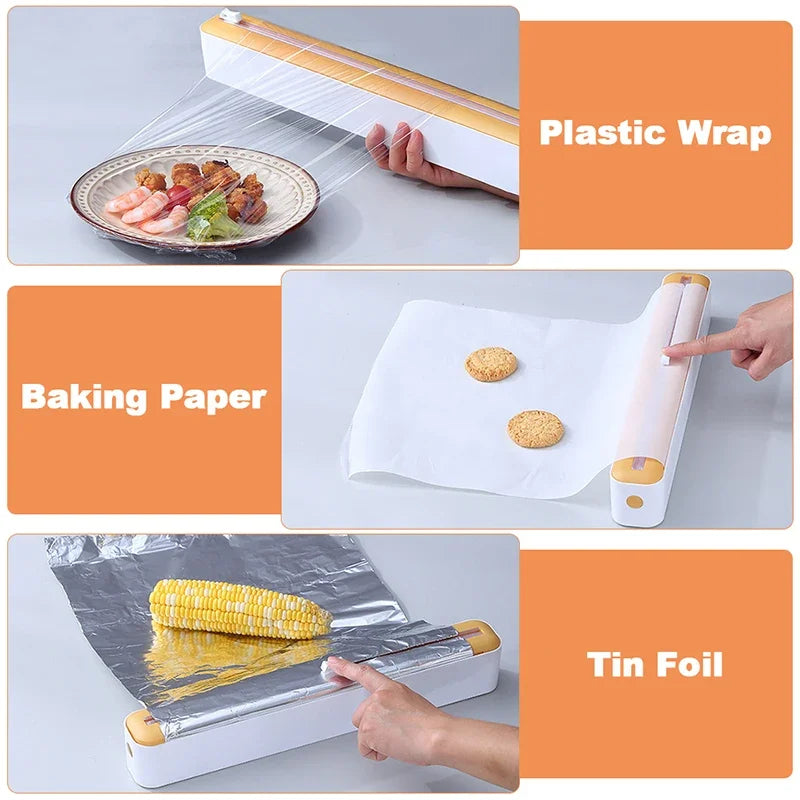 Adjustable foil and wrap storage
