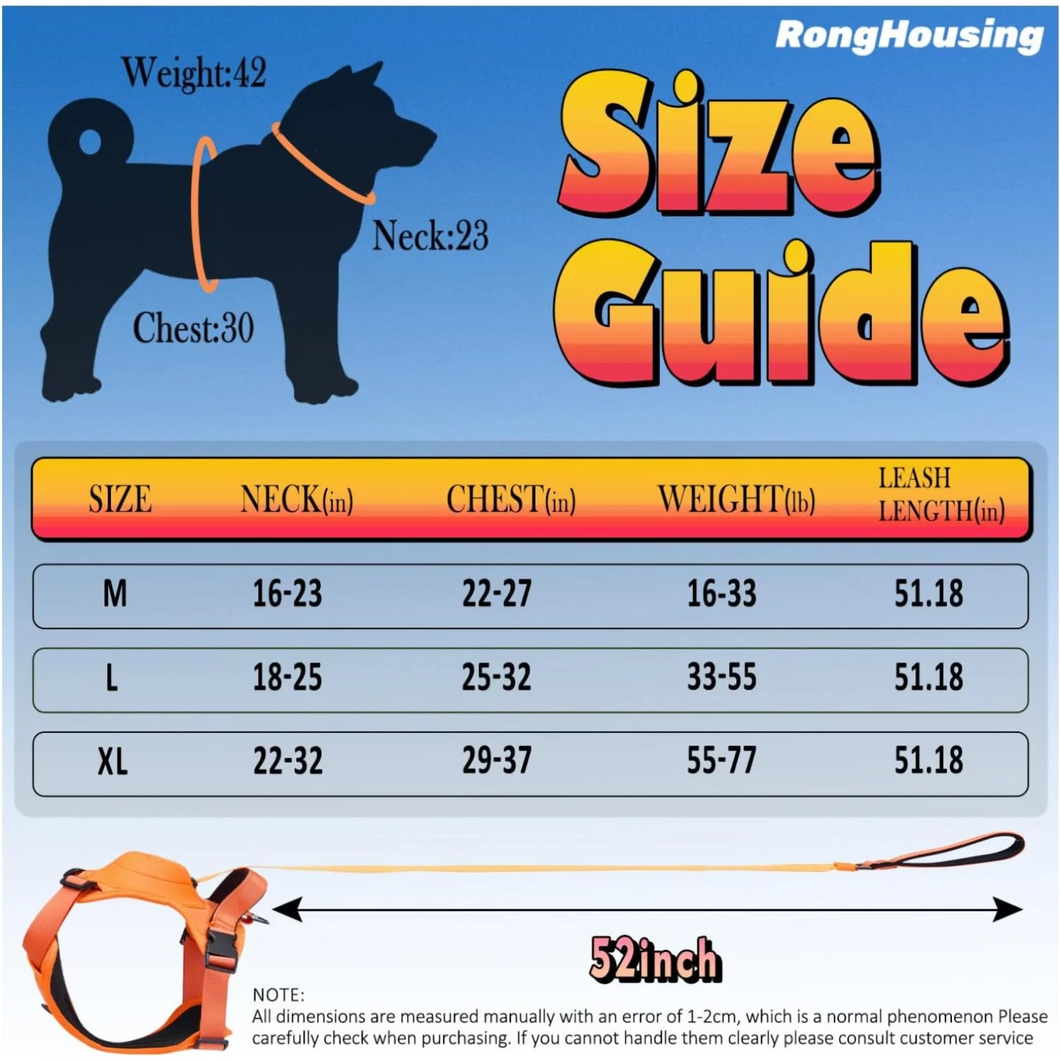 Adjustable no-pull dog harness set