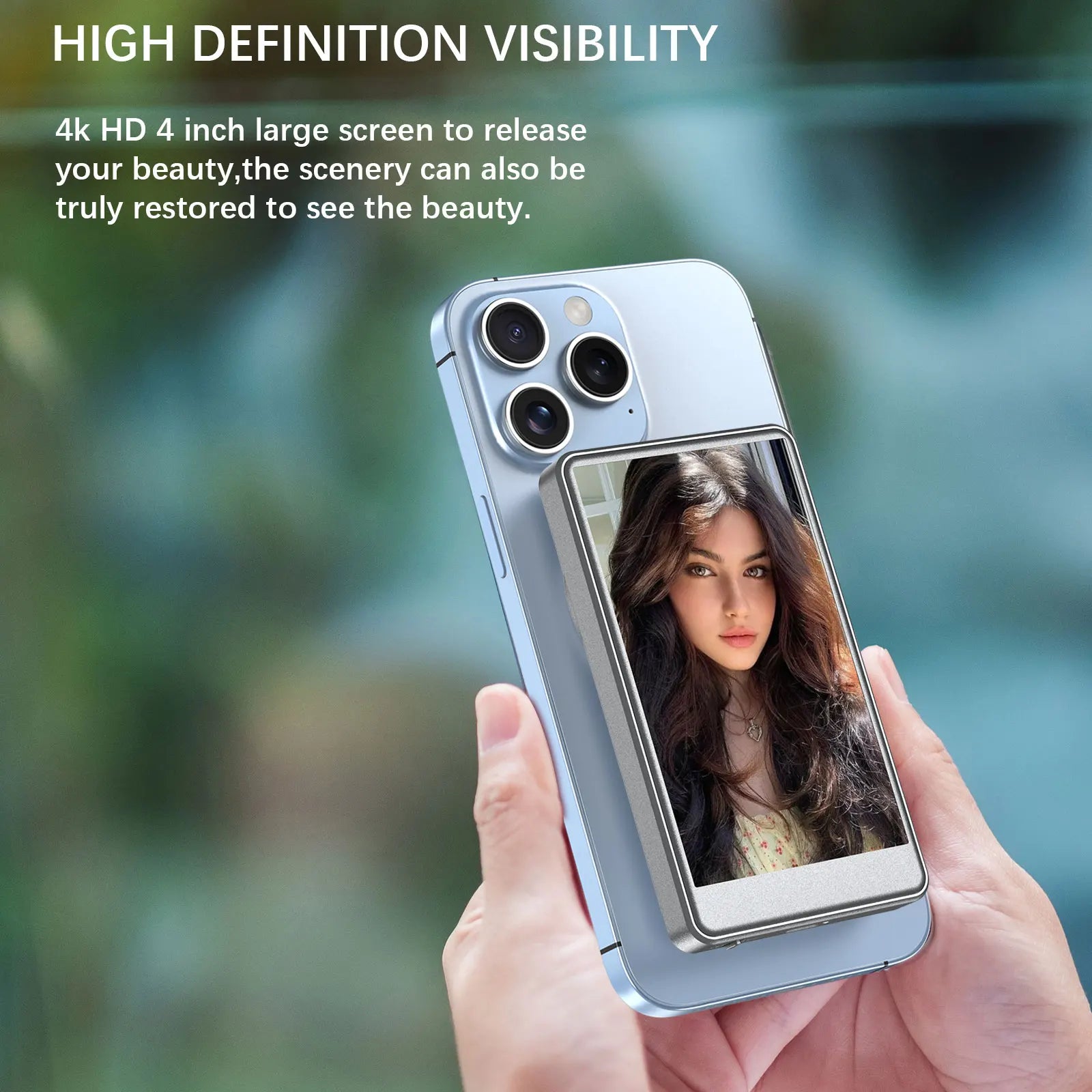 Adjustable vlog screen on iPhone