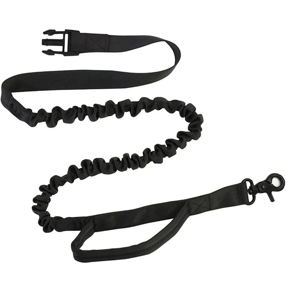 Adjustable waist dog leash with pouches