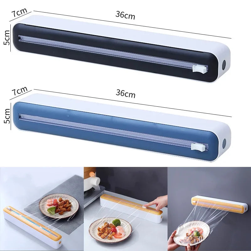 Adjustable wrap organizer with cutter