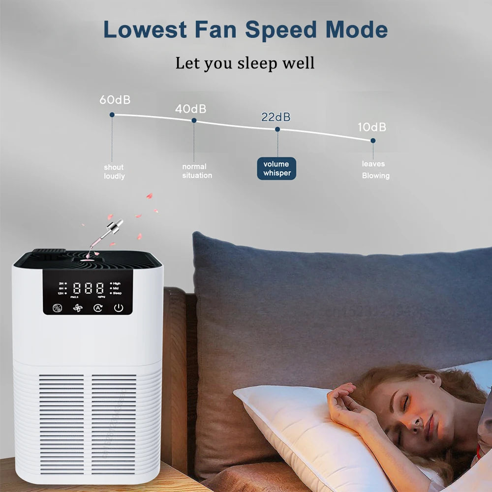 Air purifier removing dust and allergens