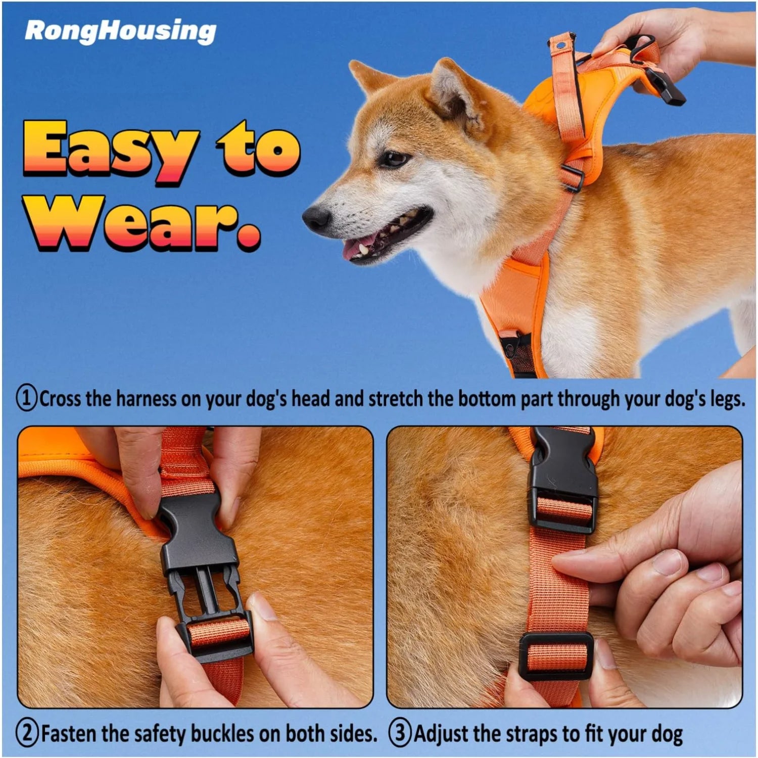 Automatic retractable leash with harness