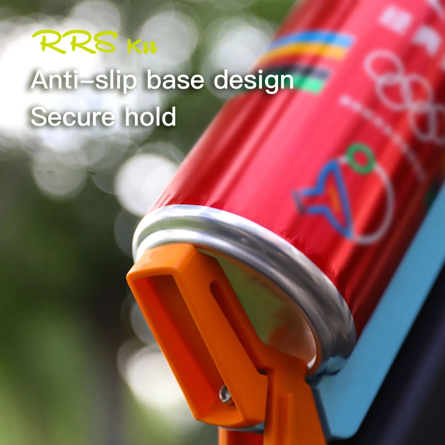 Bike holder securing drink can