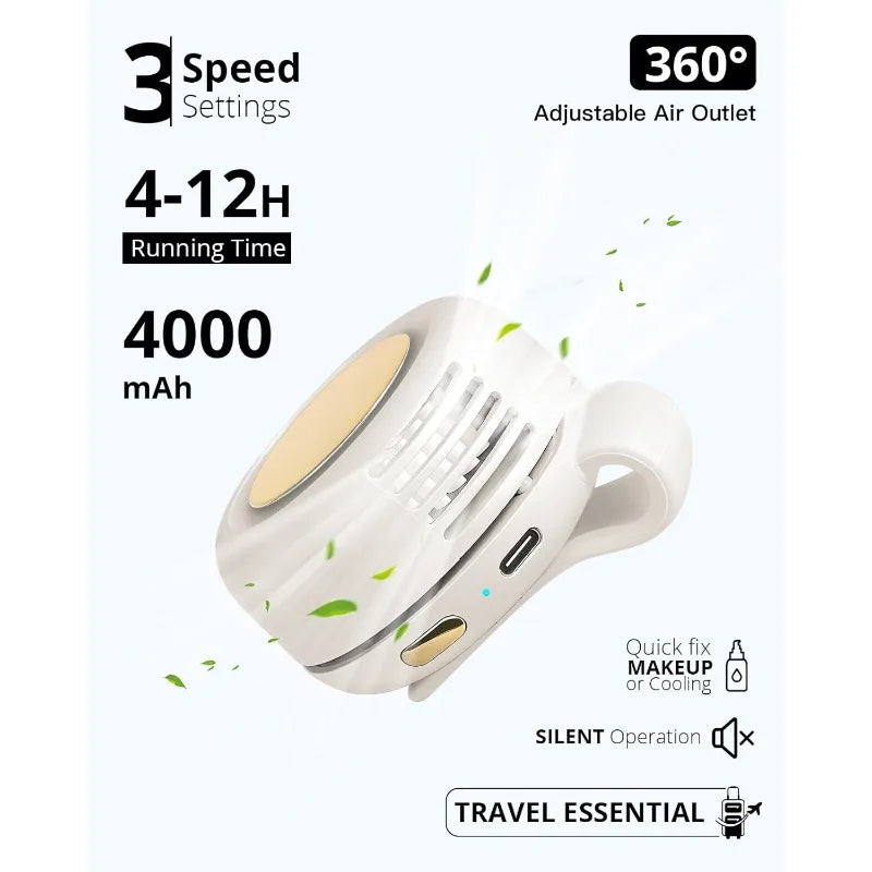 3-speed bladeless clip fan