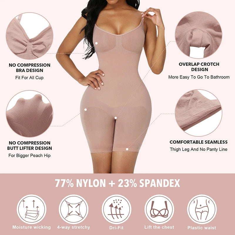 Breathable shapewear bodysuit for daily wear