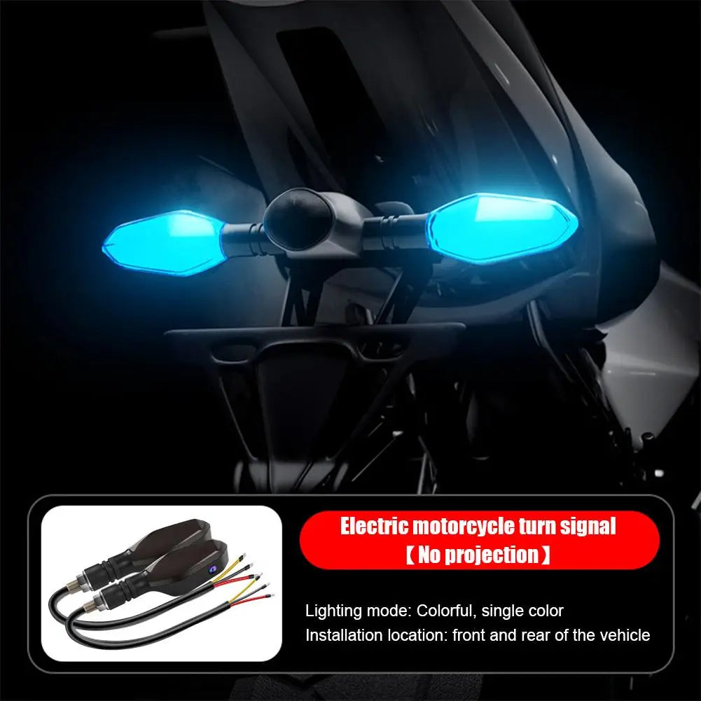 Bright warning projection lights for motorcycles