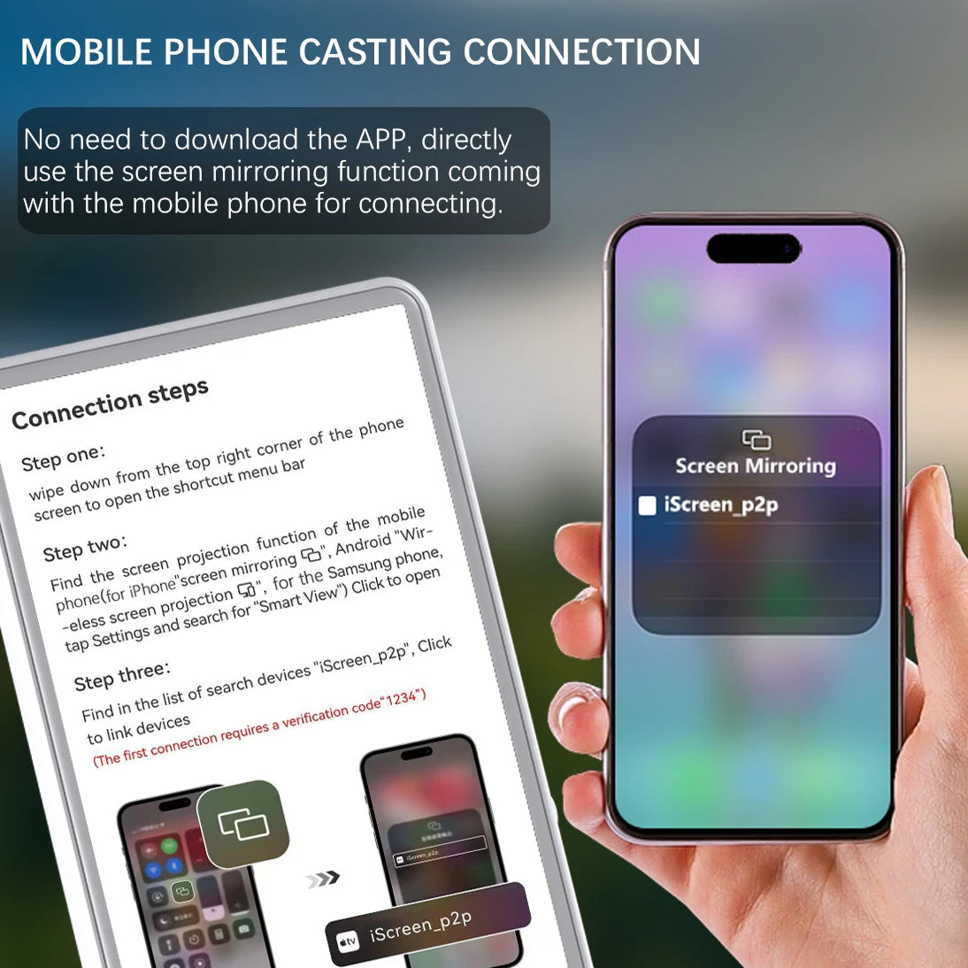 Clip-on vlogging screen for iPhone