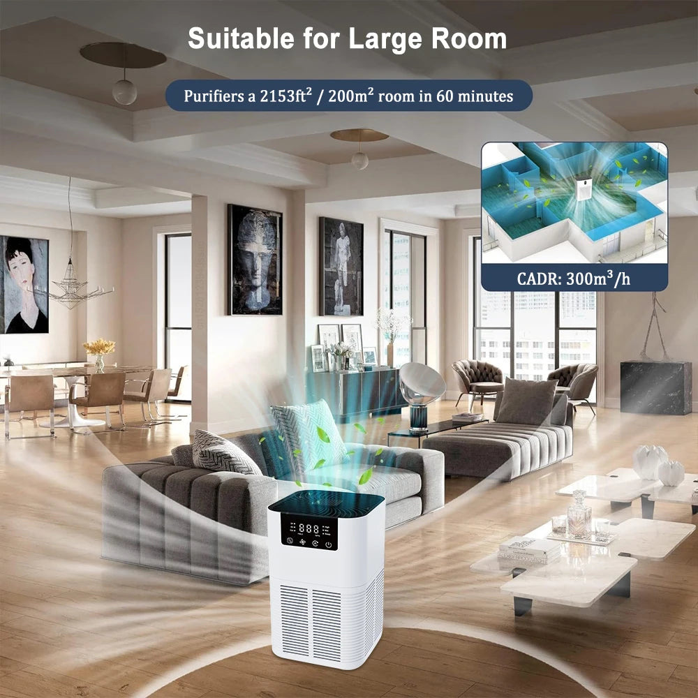 Compact air purifier for bedroom and office