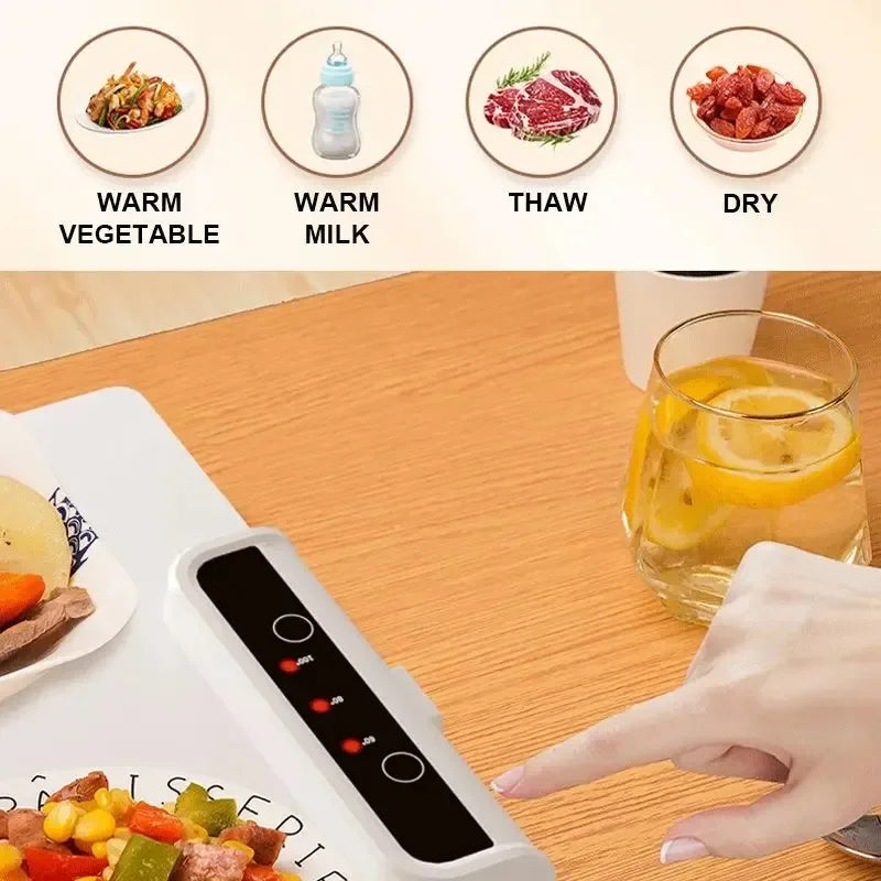 Compact foldable heating pad for food