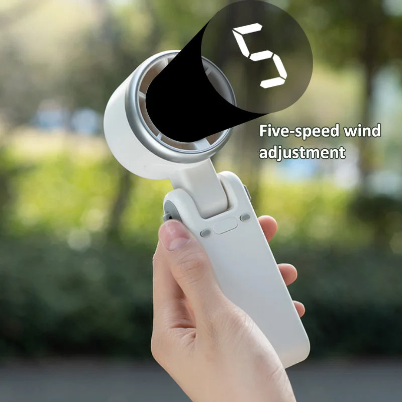 Compact handheld fan with anti-lost lanyard grandline retail