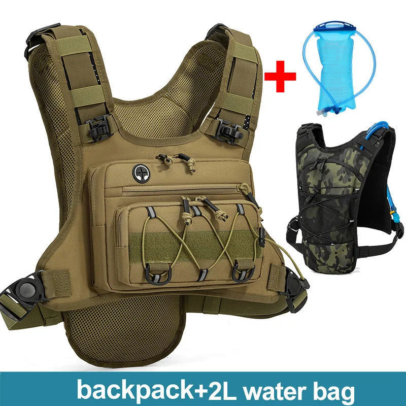 Compact hydration backpack vest for runners