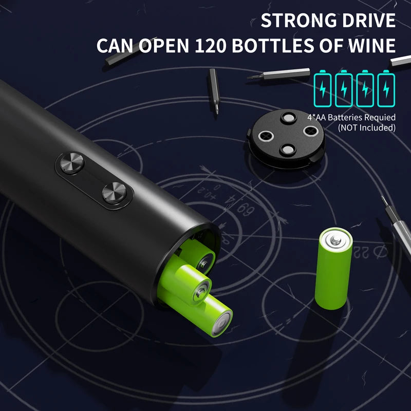 Complete electric wine opener kit