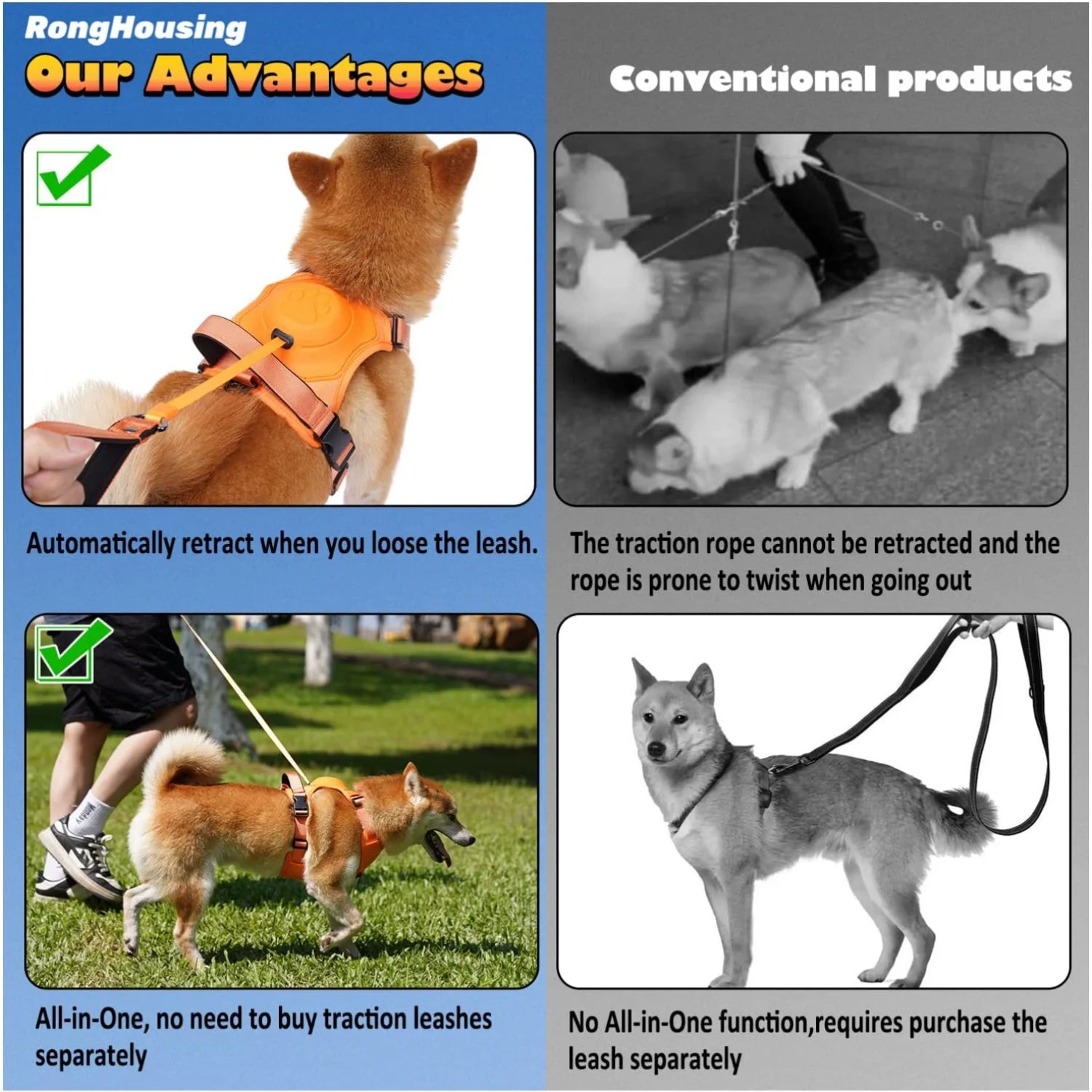 Dog harness kit for small to large dogs