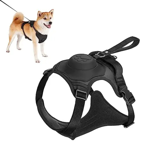 Dog harness with automatic retractable leash kit