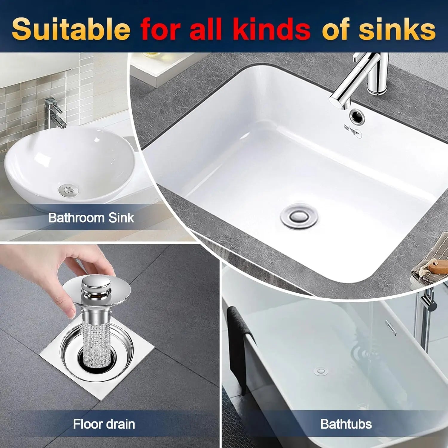 Easy-clean bathroom sink filter