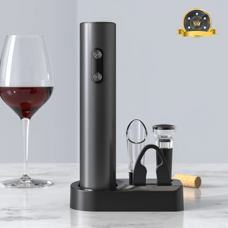 Electric corkscrew with aerator pourer