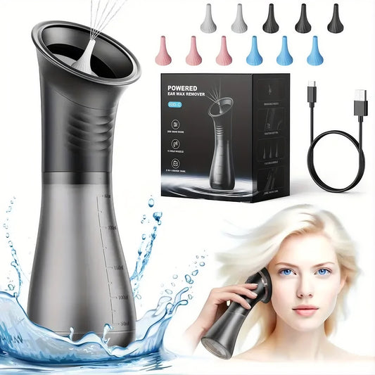 Electric ear wax water flusher kit
