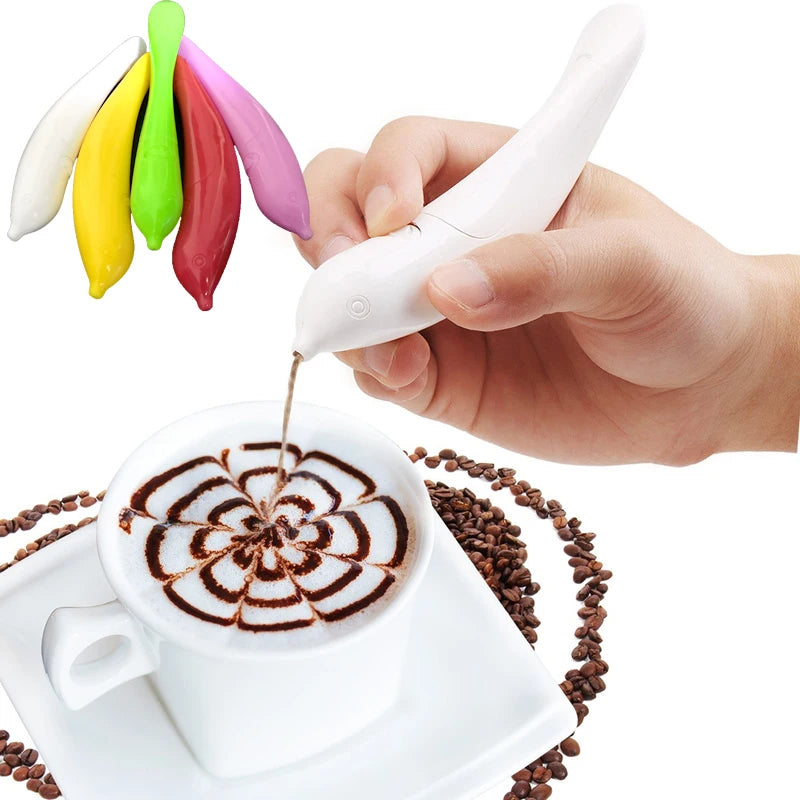 Electric latte pen milk frother