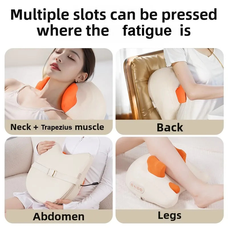 Electric massage pillow in use