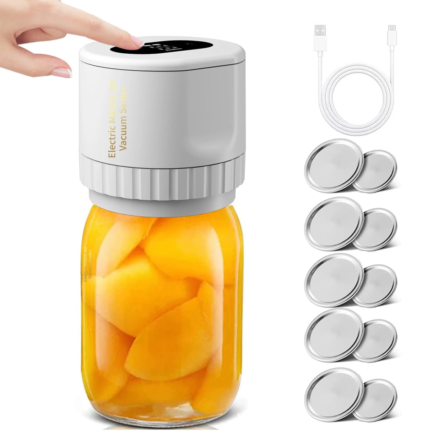 Electric vacuum jar sealer