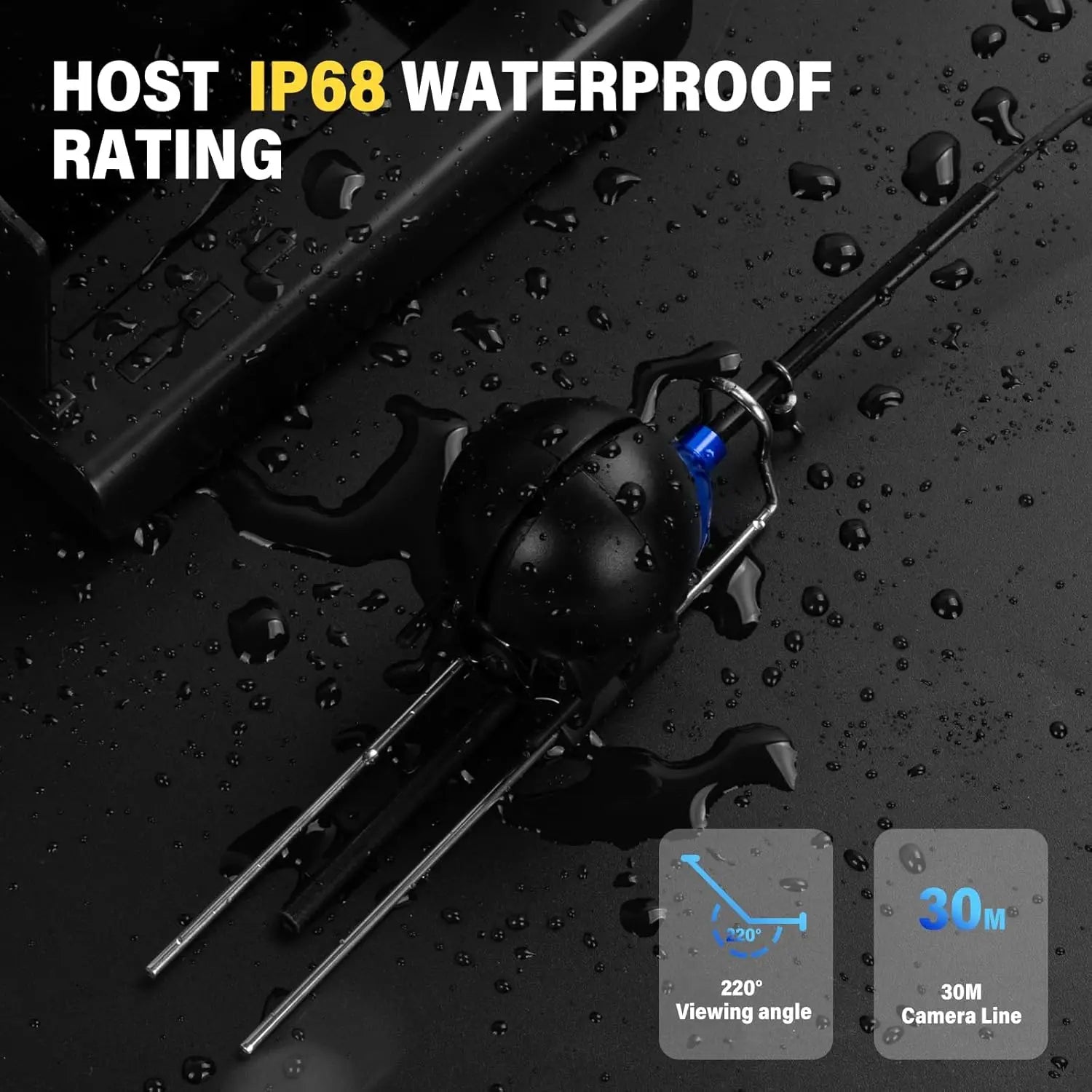 Fish finder camera for ice fishing grandline retail