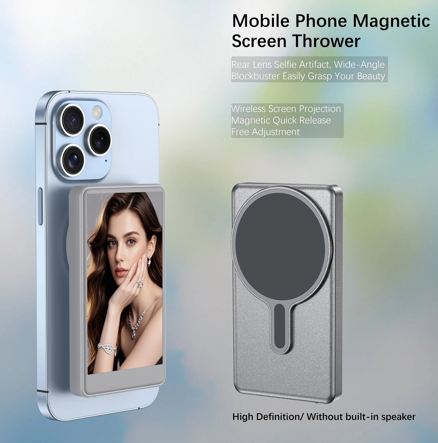 Flip-out screen attachment for vlogging