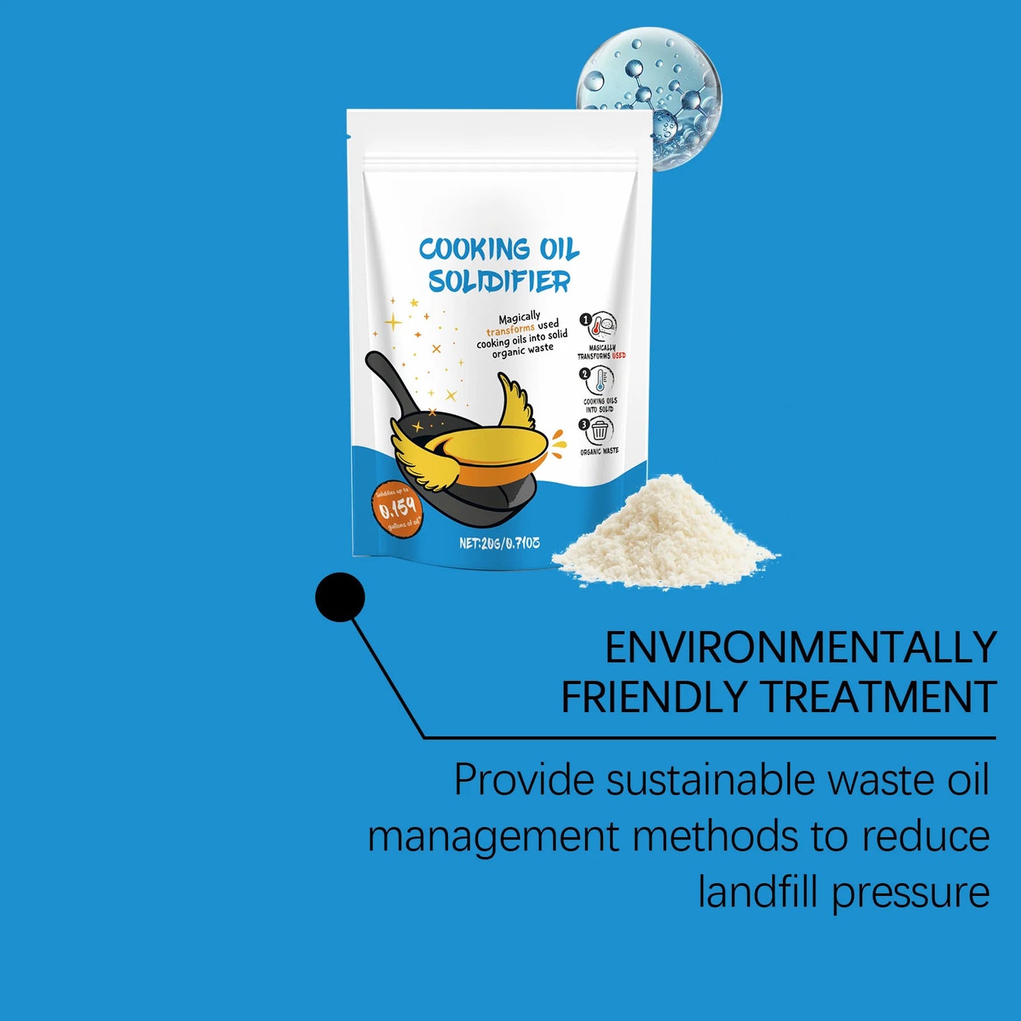 Food-grade grease hardener for safe disposal grandline retail