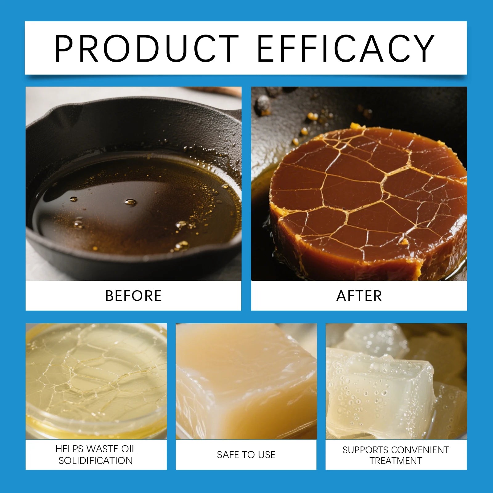 Food-grade grease hardener for safe disposal grandline retail 