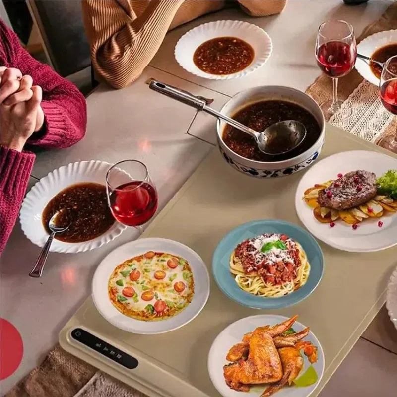 Food heating mat warming meal