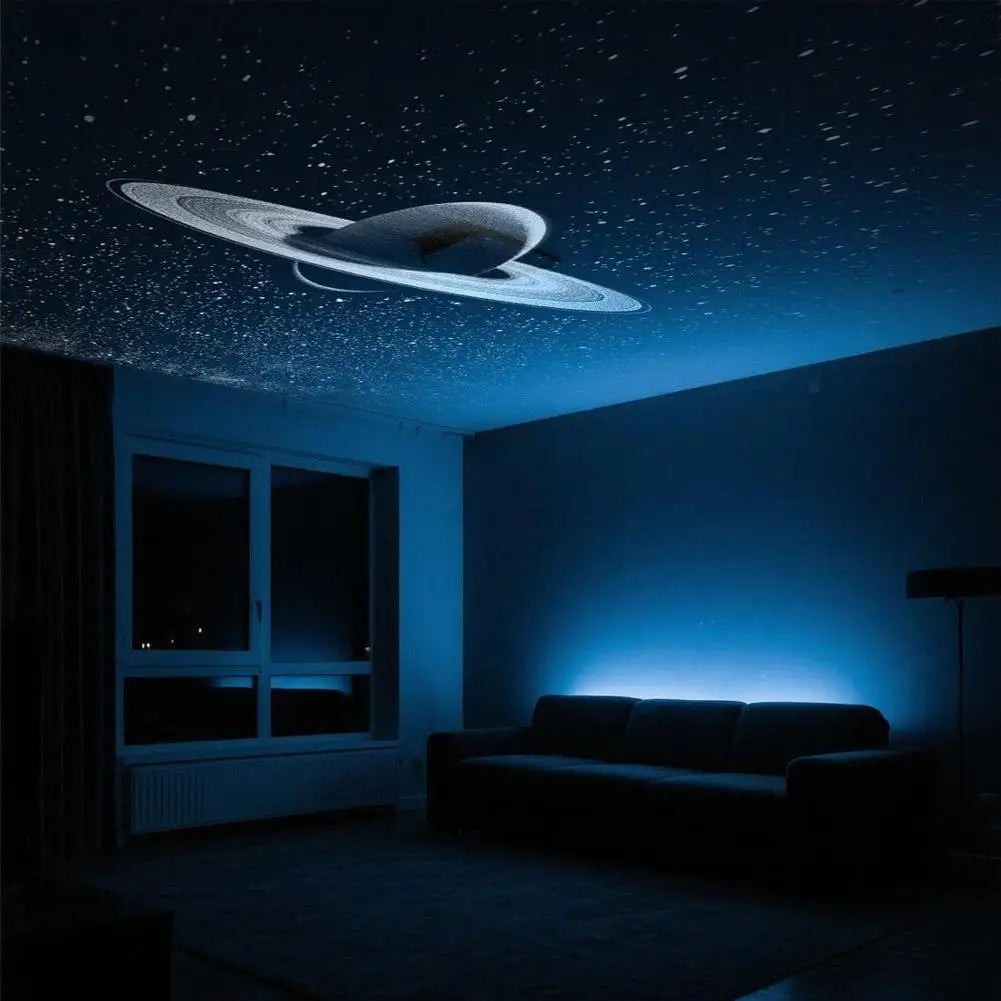 Galaxy projector with Saturn patterns