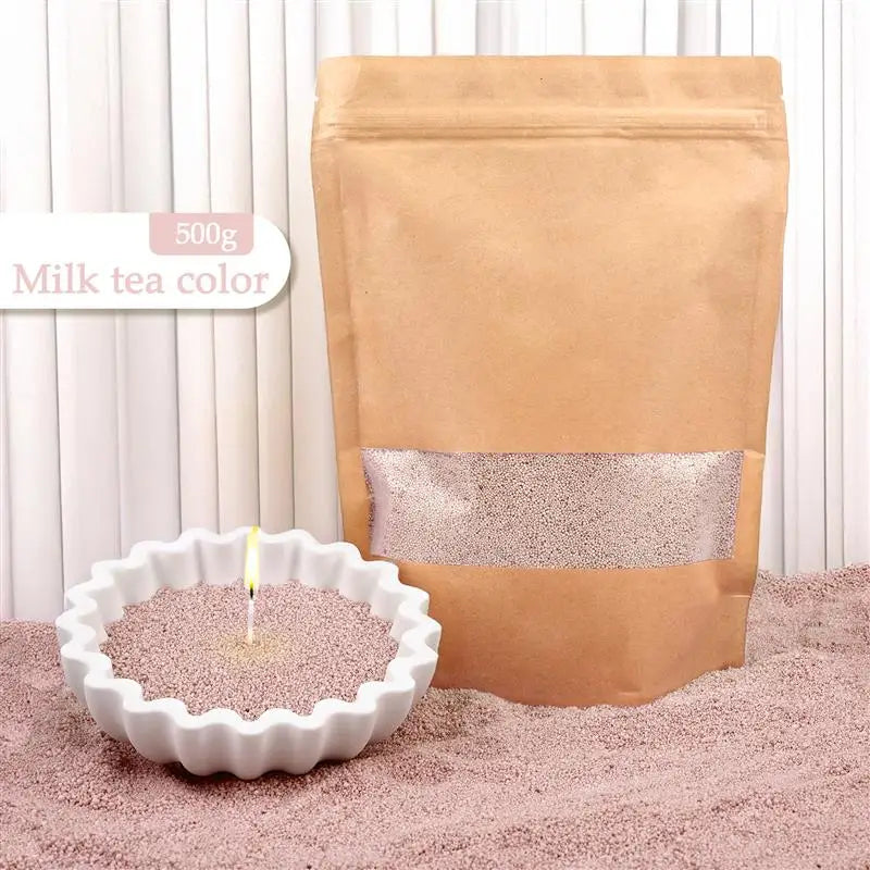 Granular wax beads melting