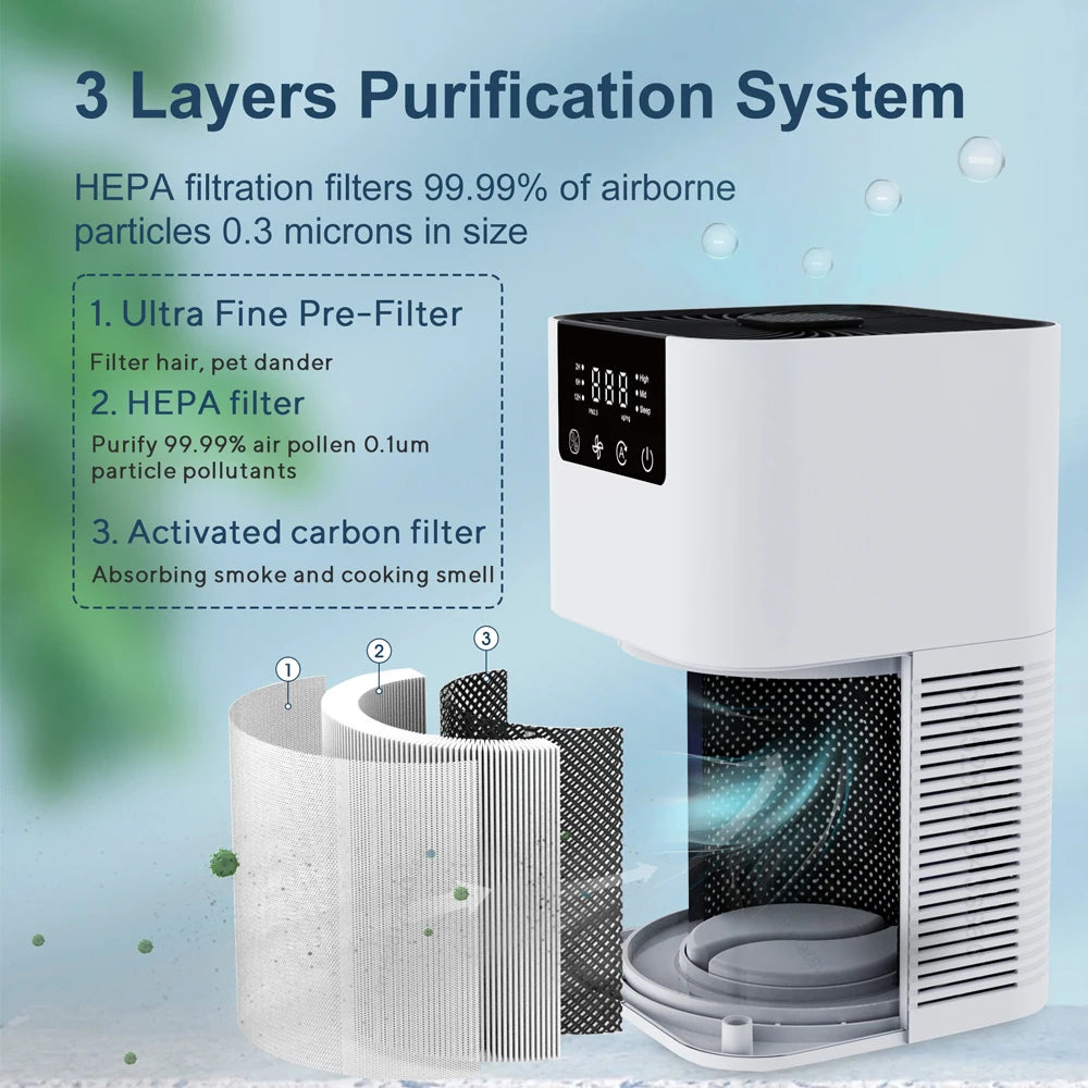 HEPA air purifier with ionizer