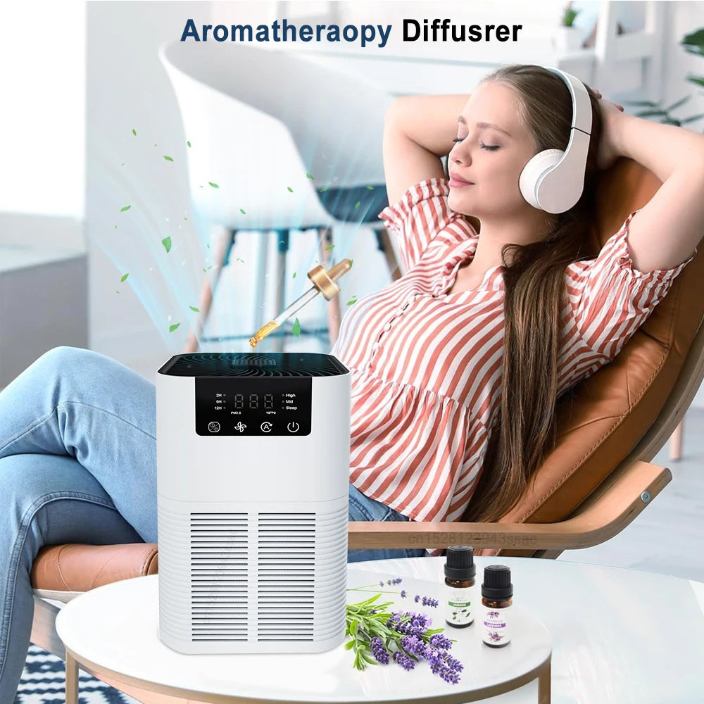 HEPA purifier with aromatherapy essential oil tray