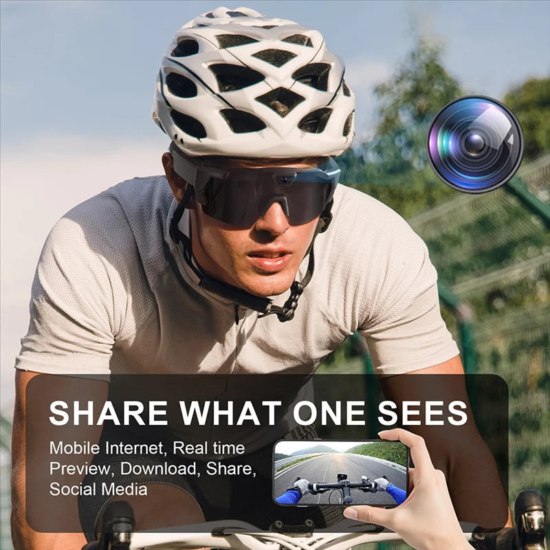 Hands-free action camera glasses