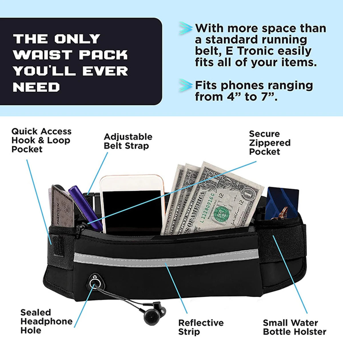 Hands-free dog leash for jogging and hiking