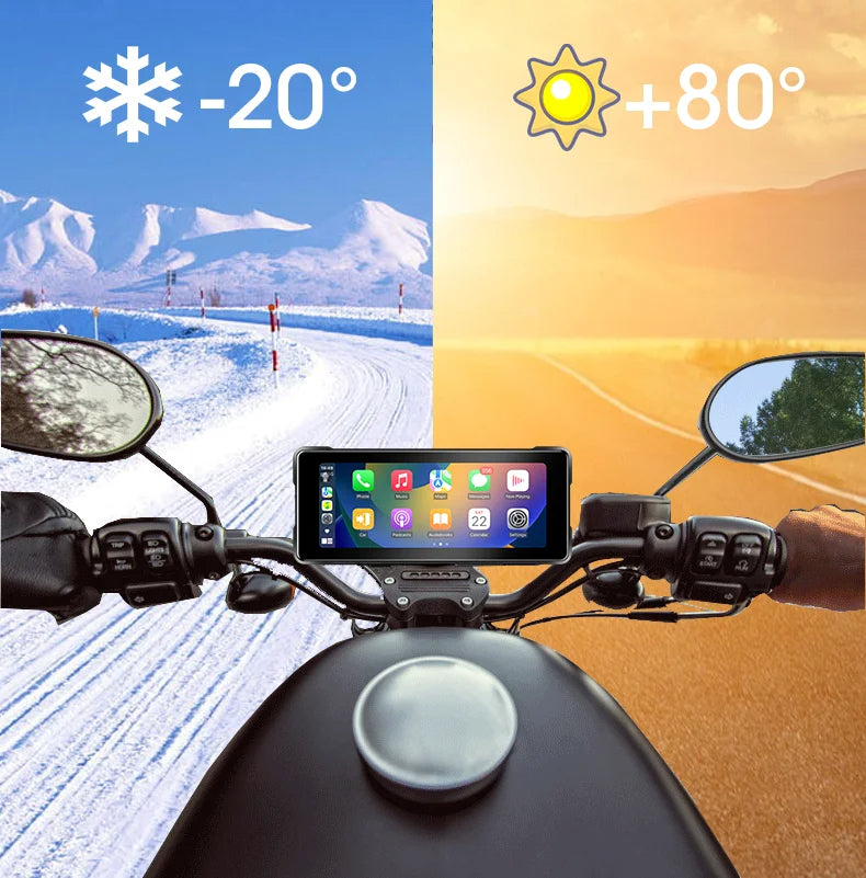 Hands-free motorcycle navigation display