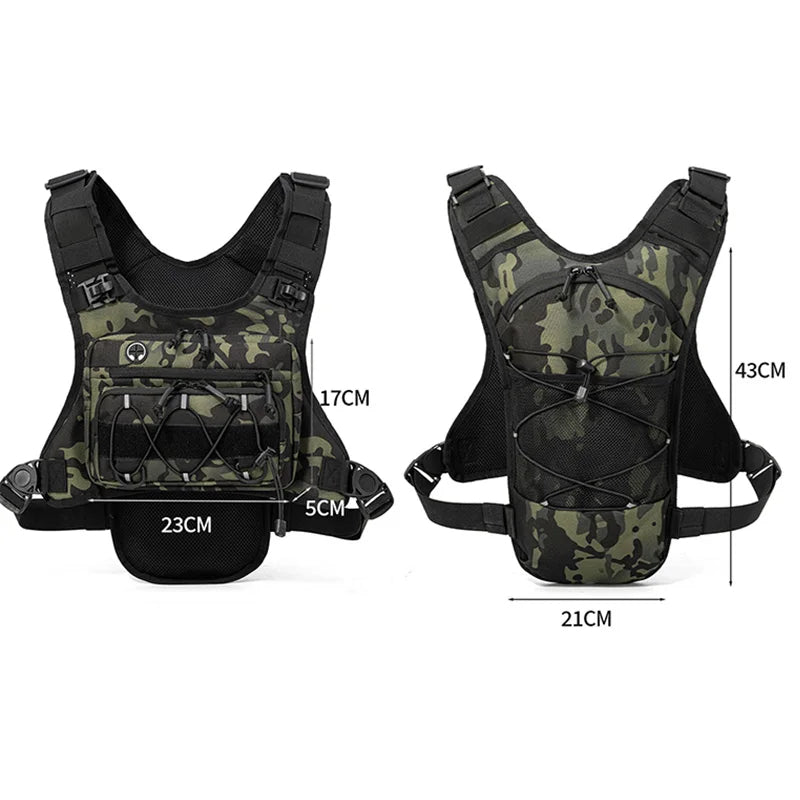 Hands-free running vest with 2L water bladder
