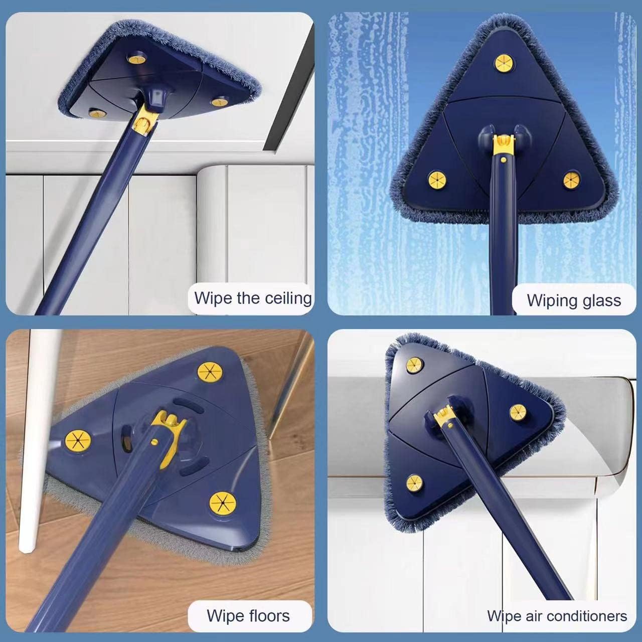 Hands-free wringing flat mop