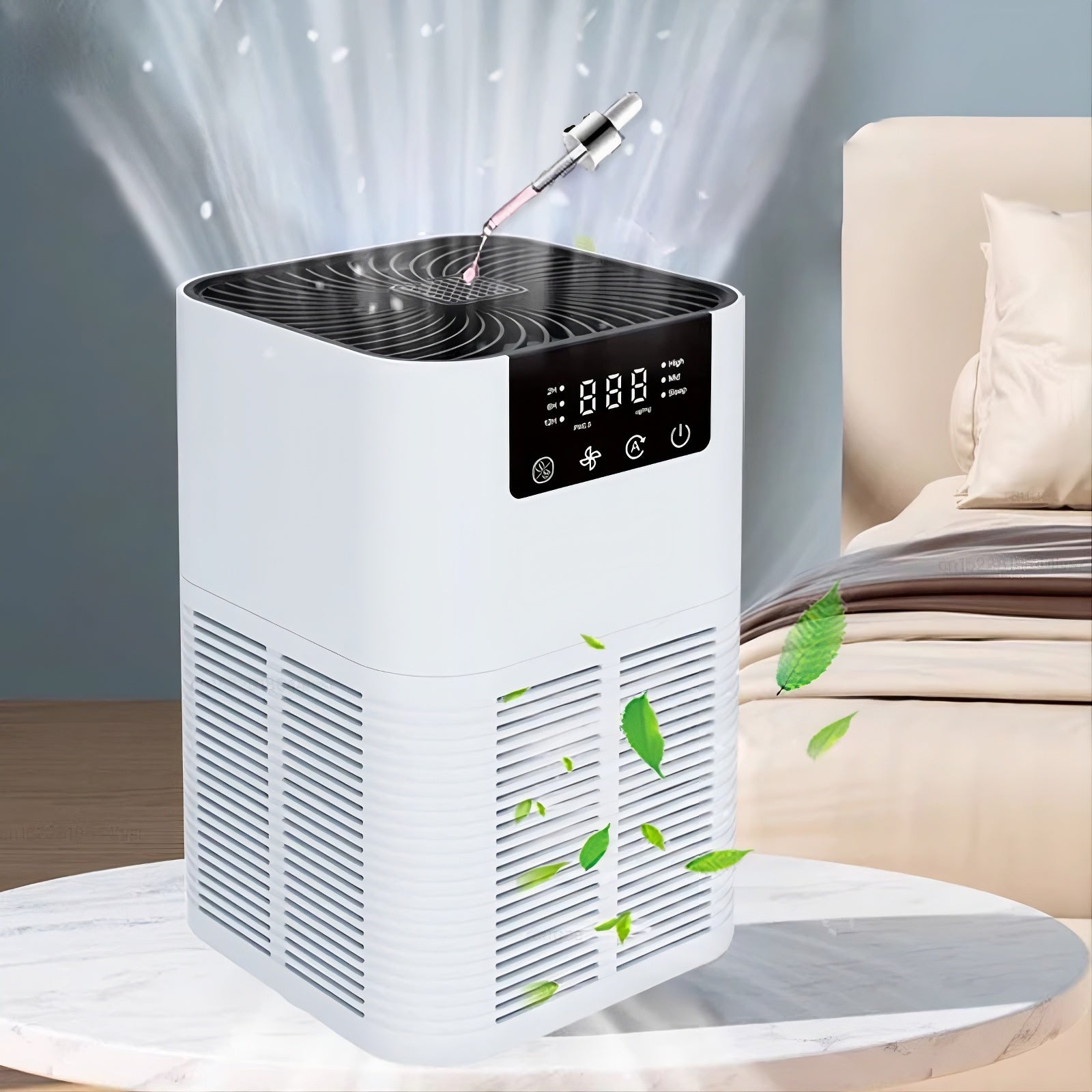 Home air purifier with HEPA filter