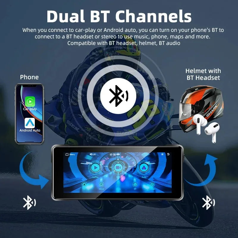 IP67 waterproof motorcycle GPS screen